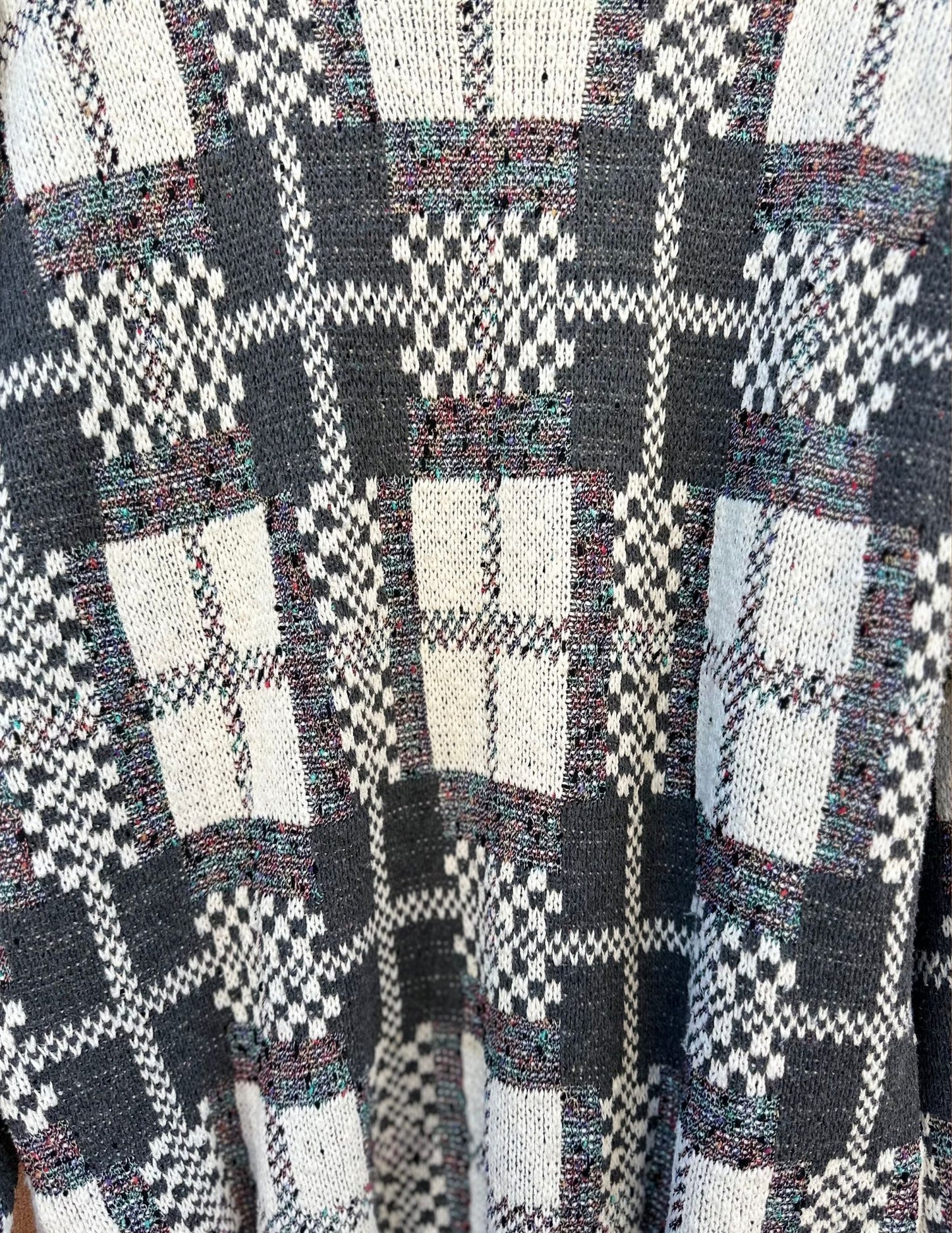 Vintage 80s Plaid Sweater