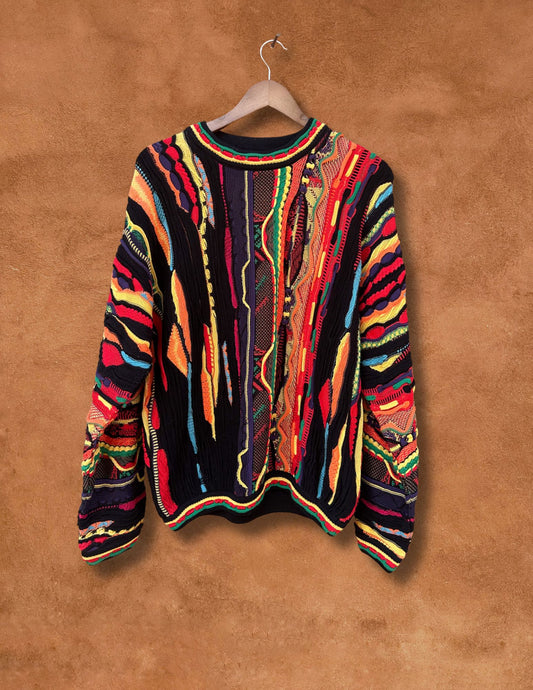 Vintage 80s Technicolor Abstract Sweater