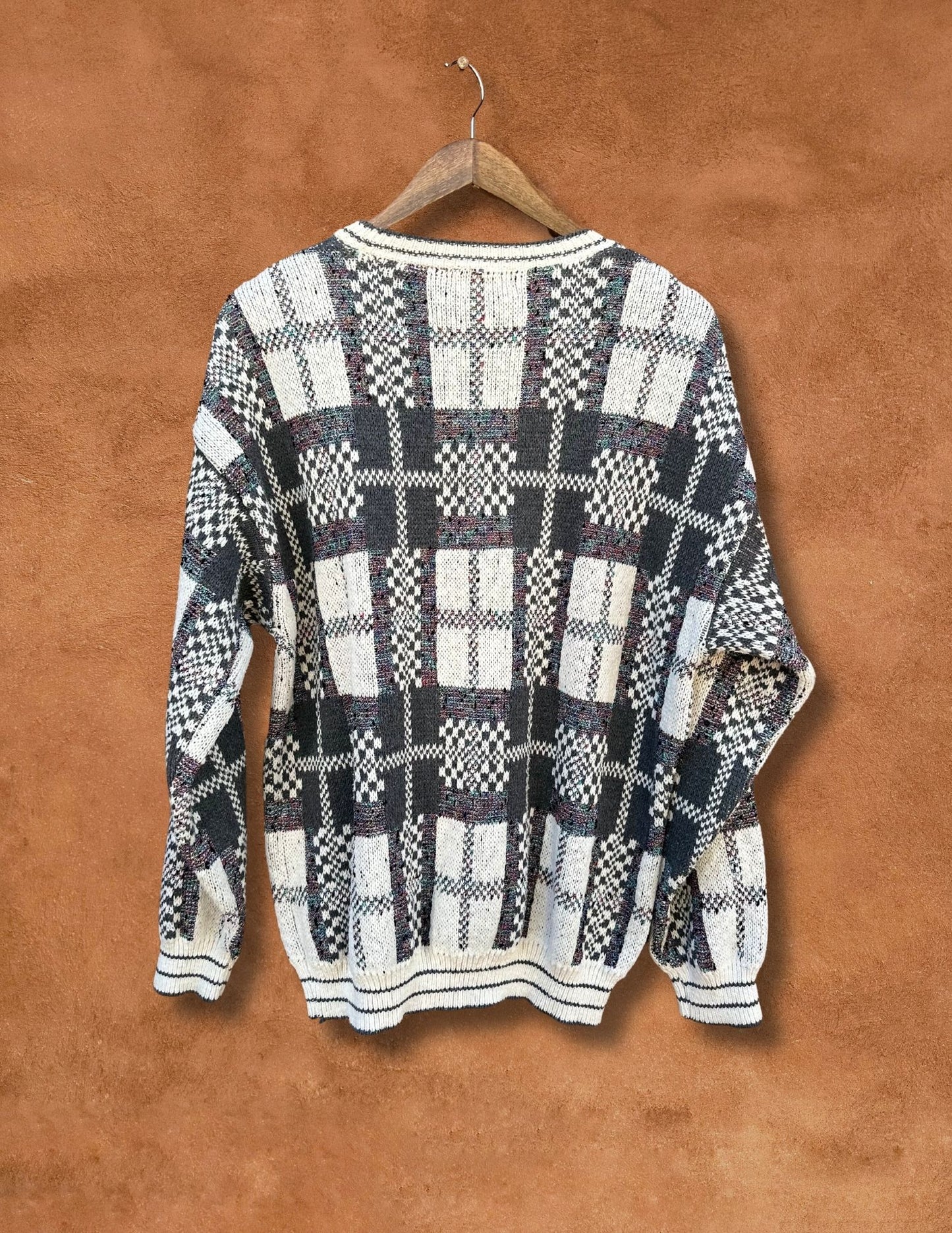 Vintage 80s Plaid Sweater