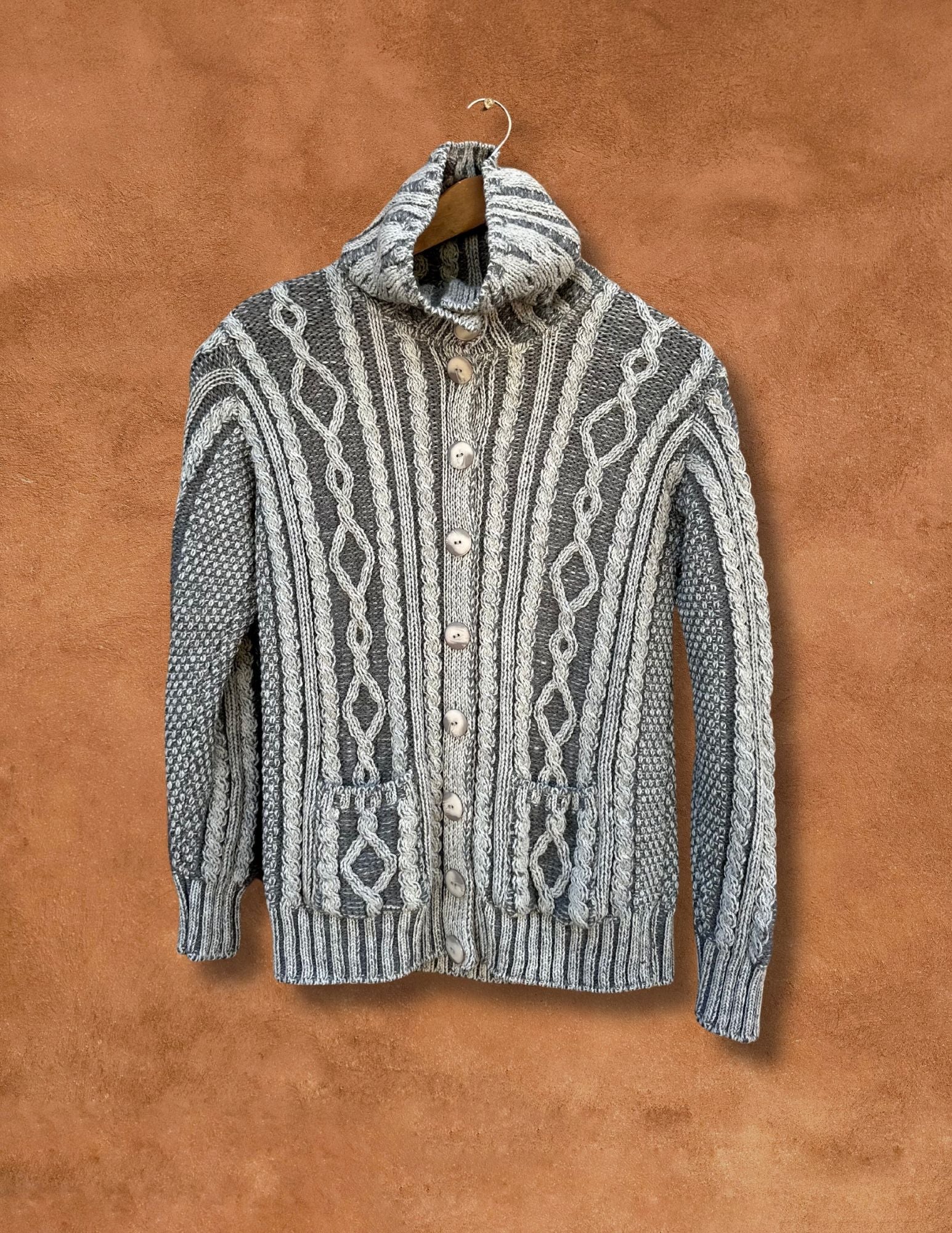 Vintage Merino Irish Wool Cardigan