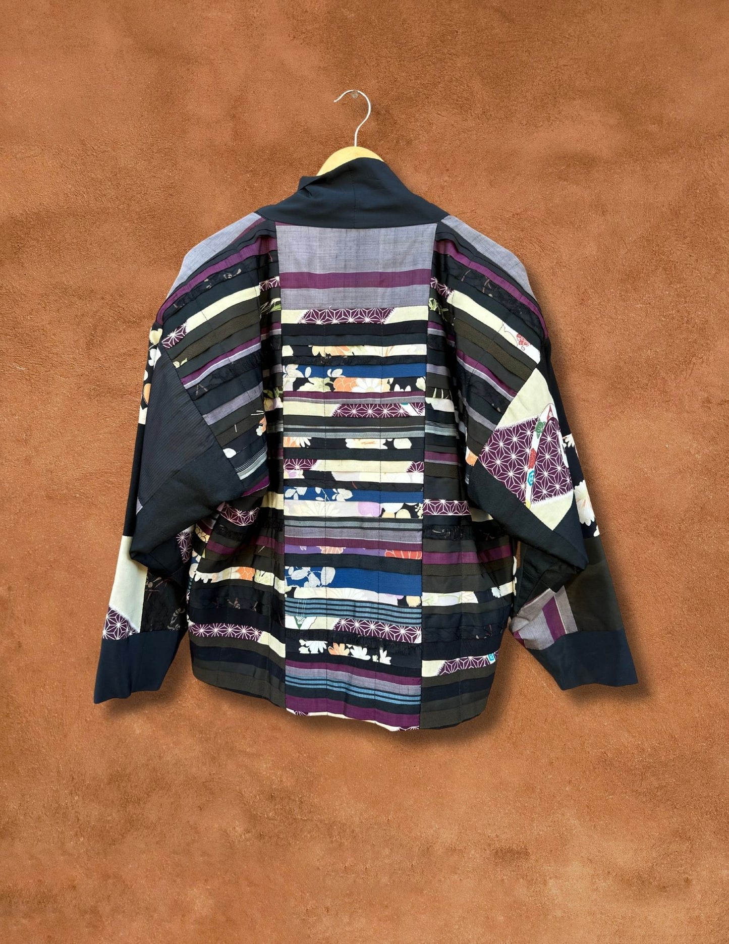 Vintage 80s Laise Adzer Patchwork Wrap Jacket