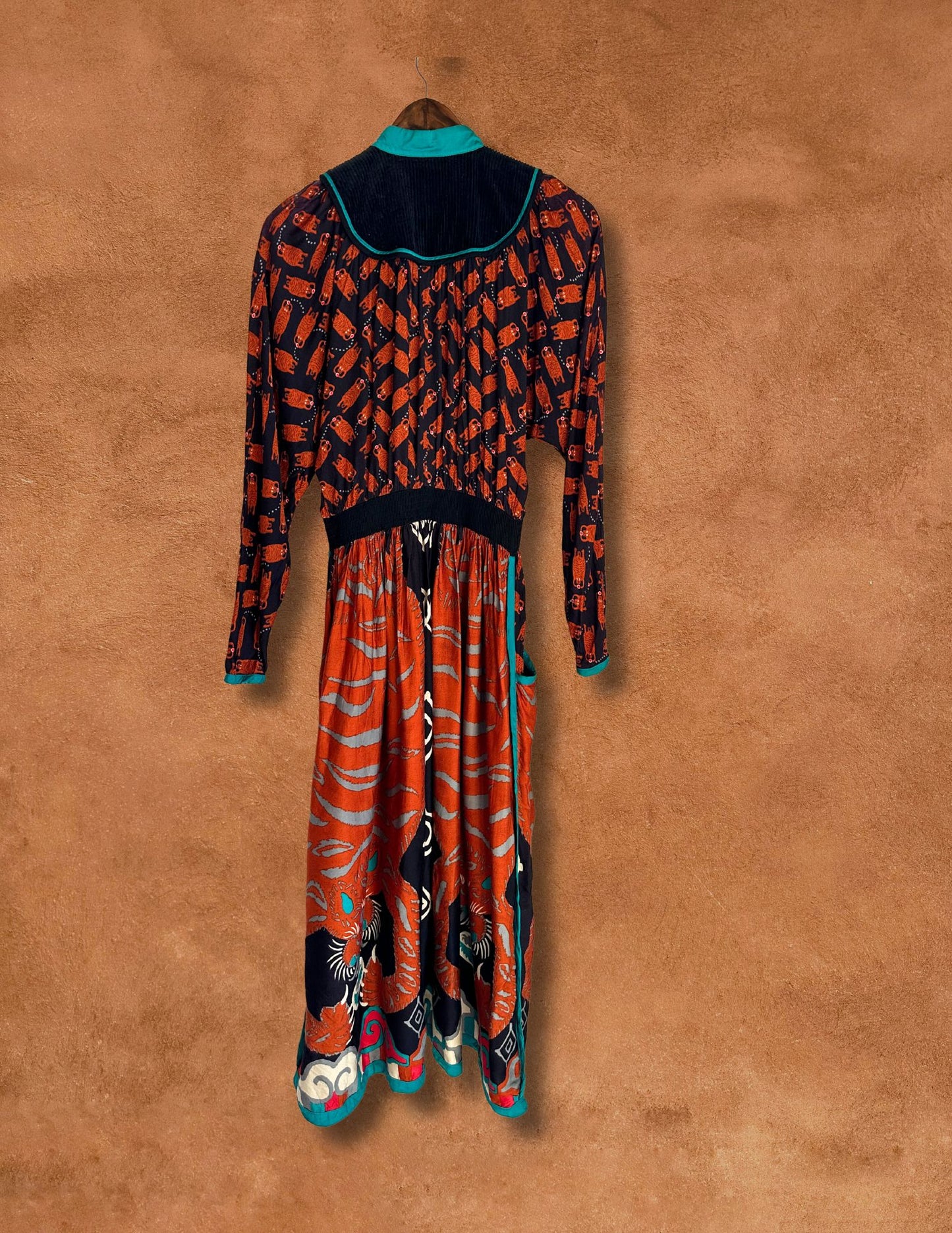 Vintage 80s Cat Dress