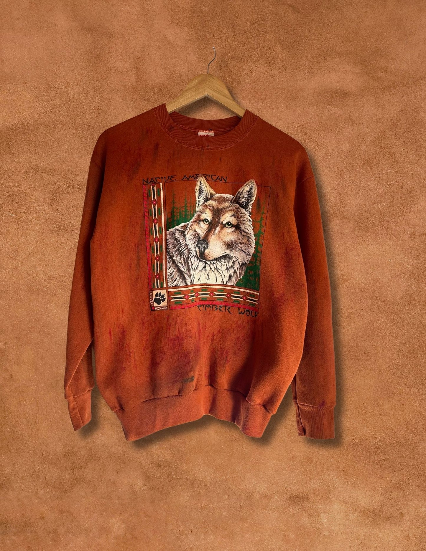 Upcycled Vintage 80s Timber Wolf Sweatshirt