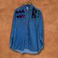 Vintage 80s Southwest Denim Shirt Jacket