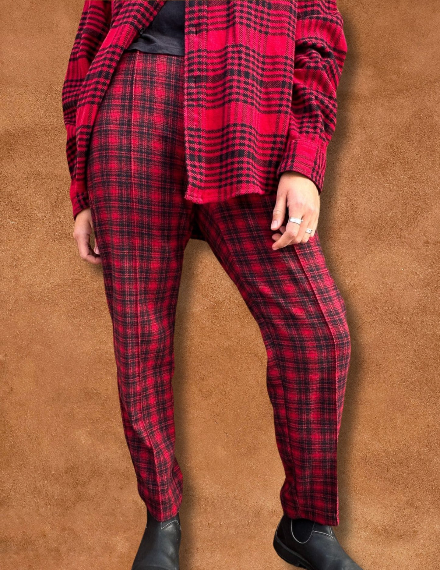 Vintage 90s Plaid Tapered Leg Pant