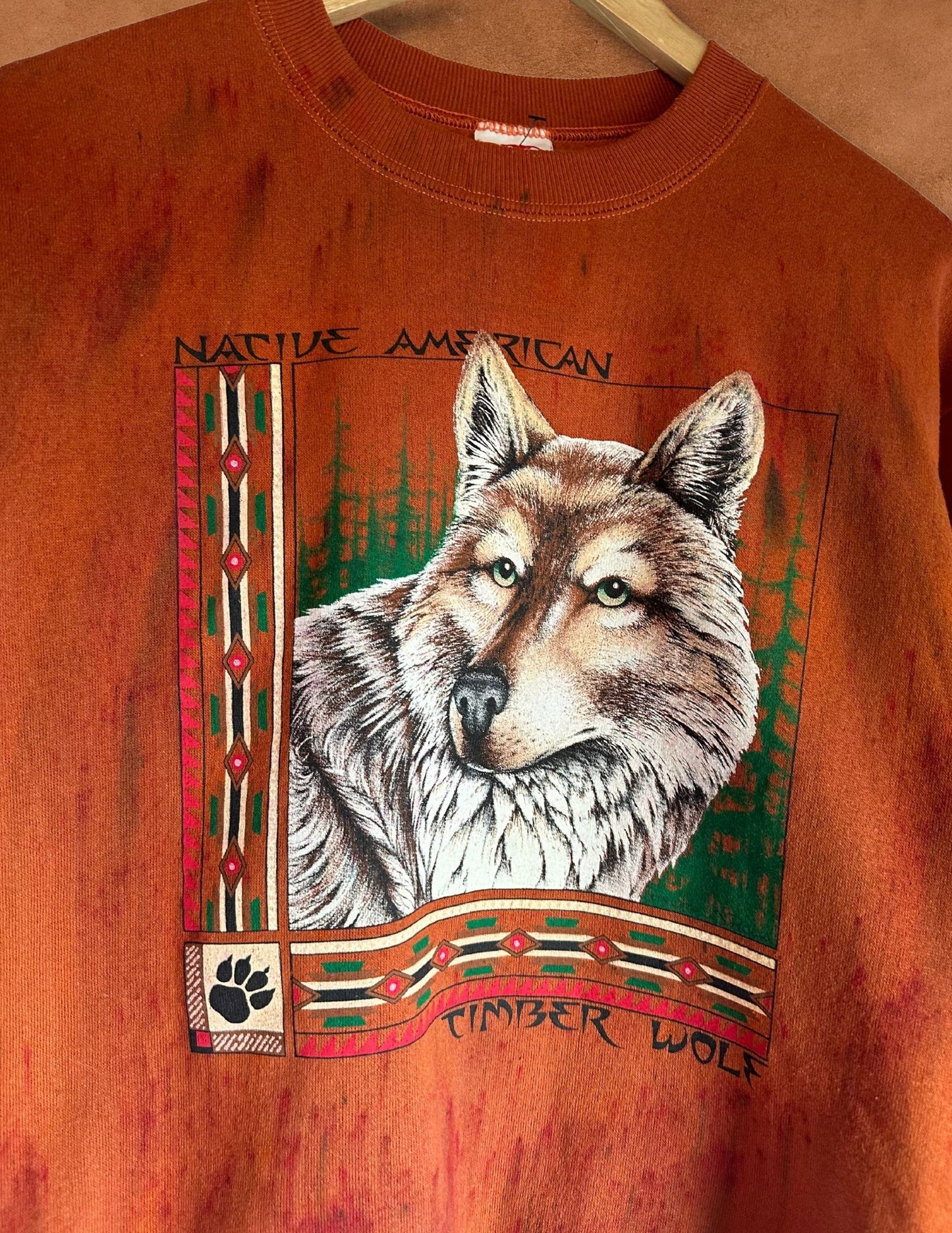 Upcycled Vintage 80s Timber Wolf Sweatshirt