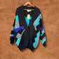 Vintage 80s Geo Dolman Cardigan