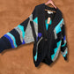 Vintage 80s Geo Dolman Cardigan