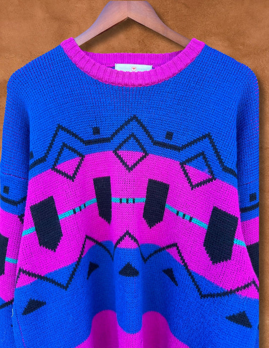 Vintage 80s Geo Sweater