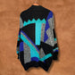 Vintage 80s Geo Dolman Cardigan