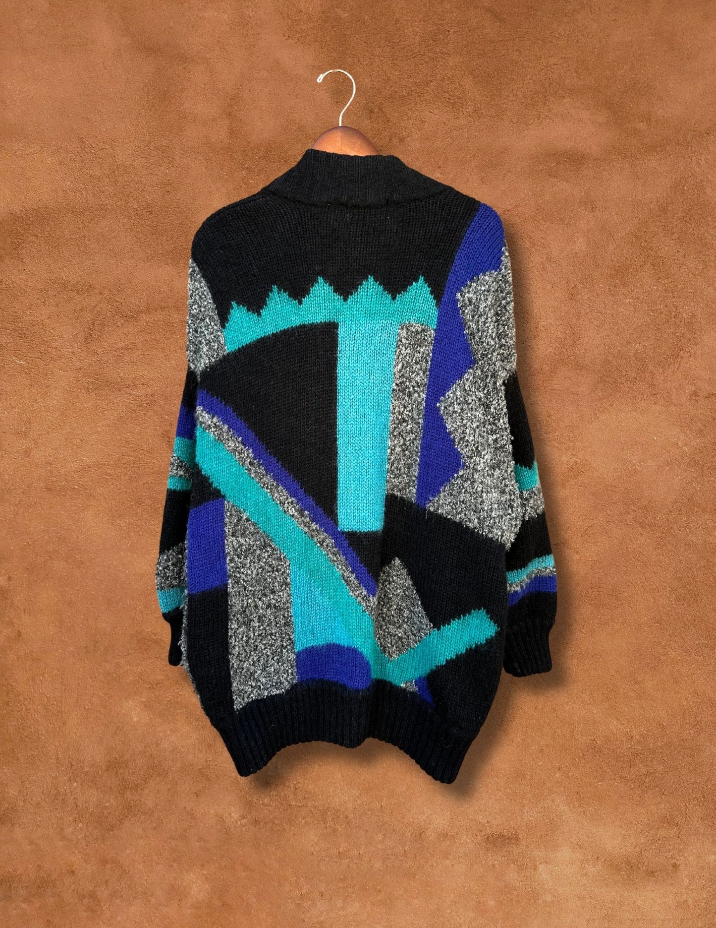 Vintage 80s Geo Dolman Cardigan