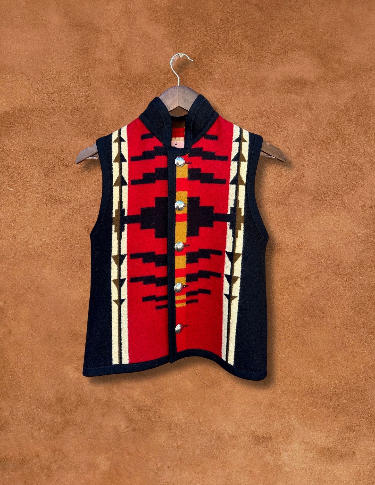 Vintage 80s Southwest Blanket Reversible Vest