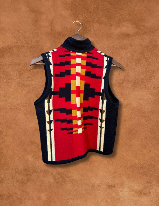 Vintage 80s Southwest Blanket Reversible Vest