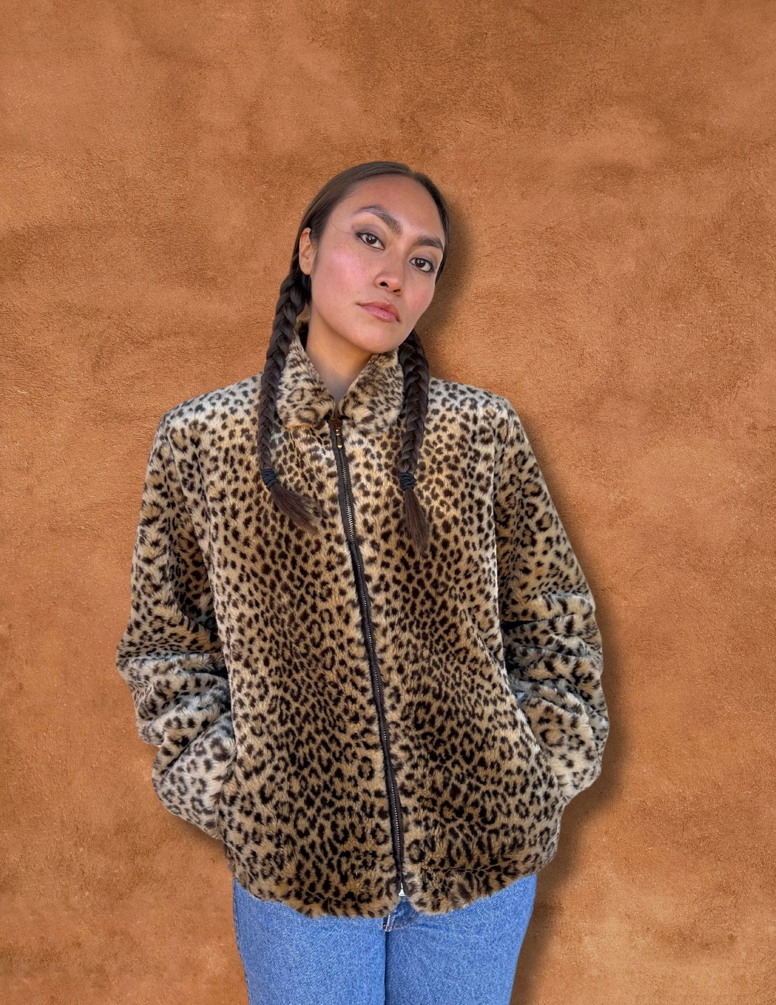 Vintage 80s Faux Fur Jacket