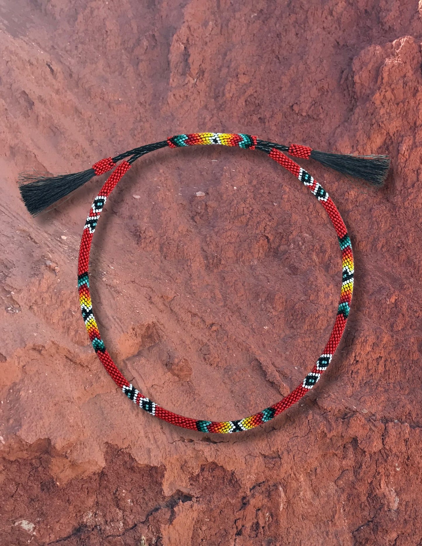 Navajo Made Beaded Hatband