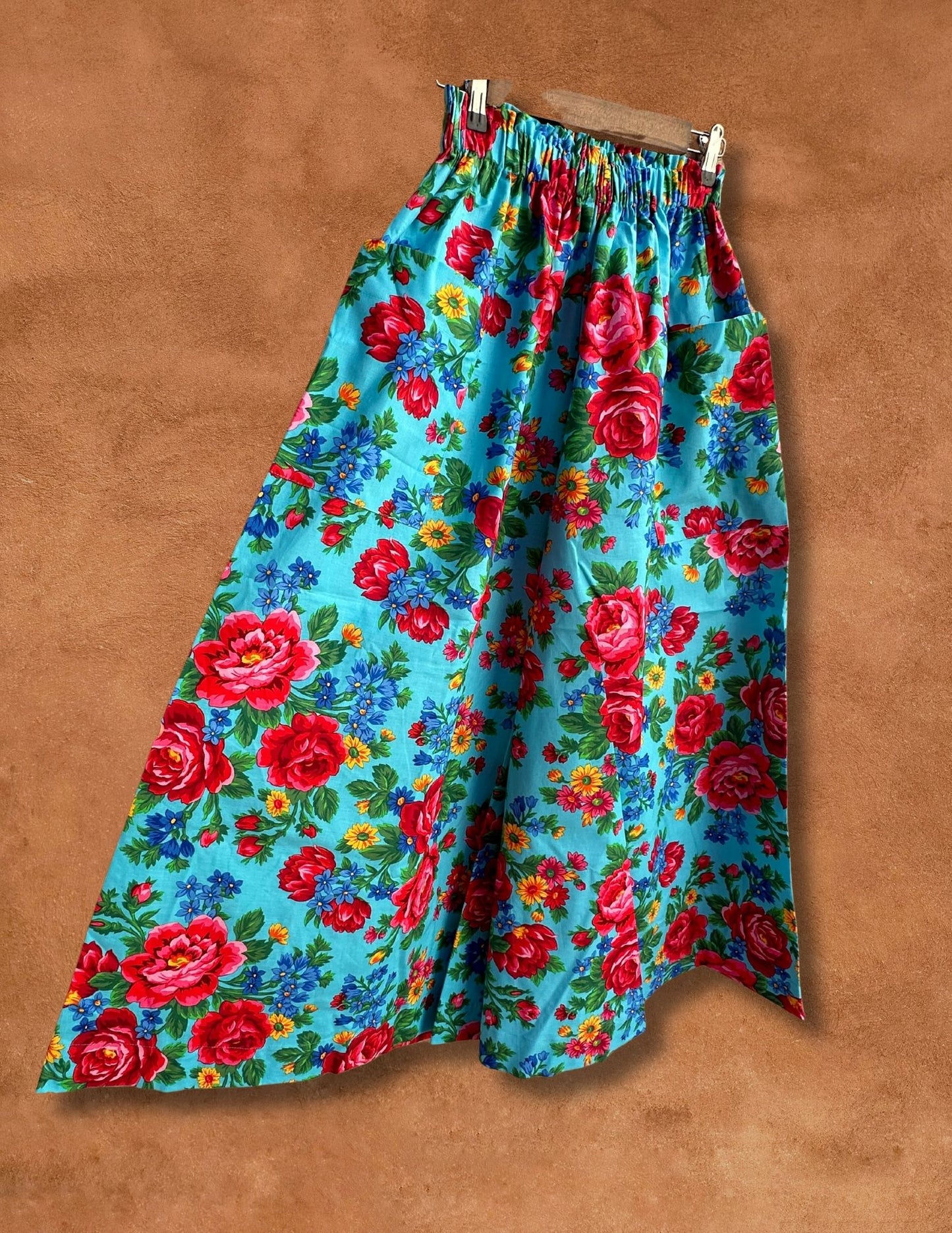 + Limited Edition Wide Leg Pant - Turquoise Sáanii Rose +