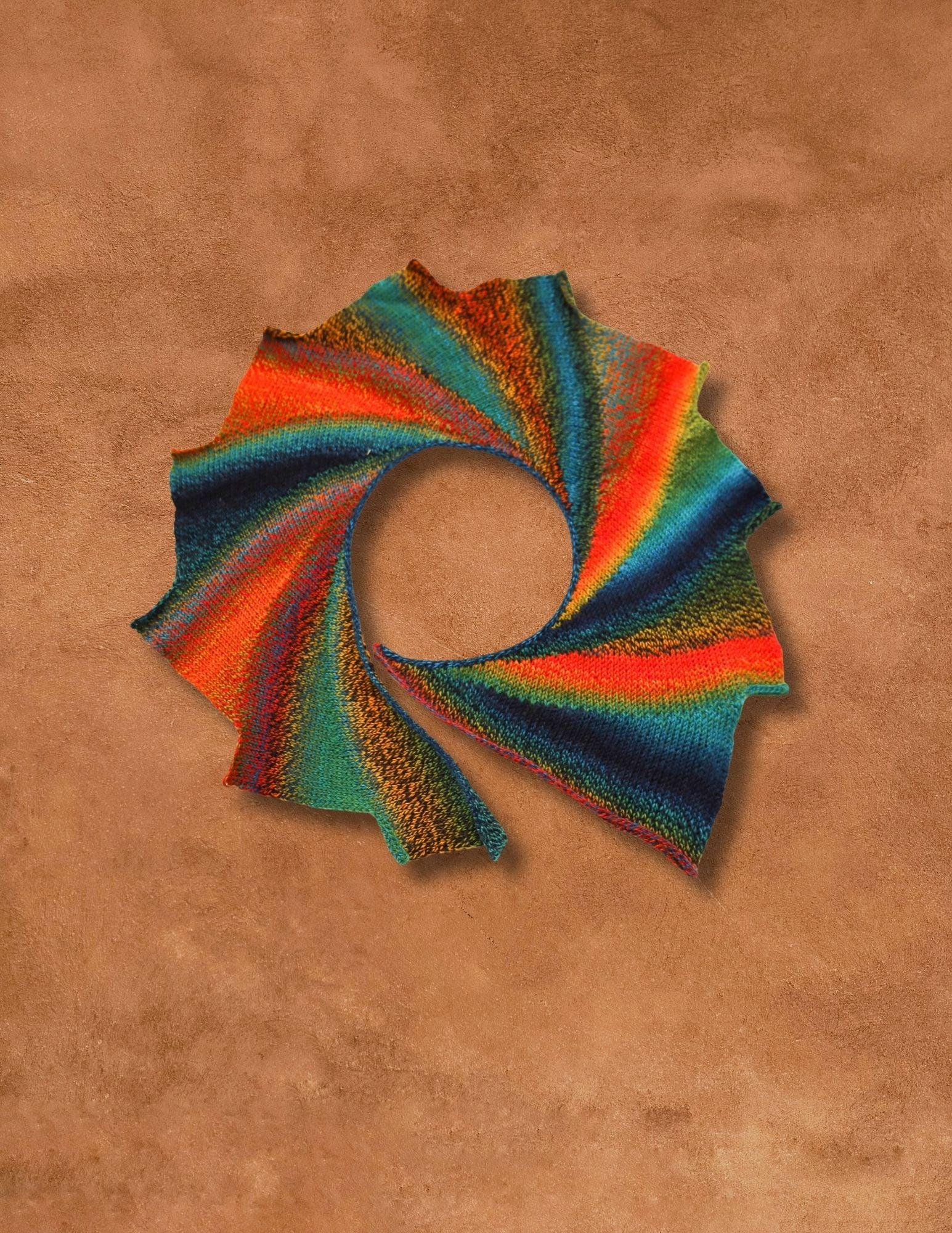 Vintage Handmade Rainbow Scarf