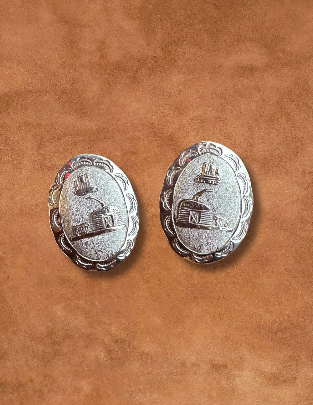 Navajo Made Hogan Earrings