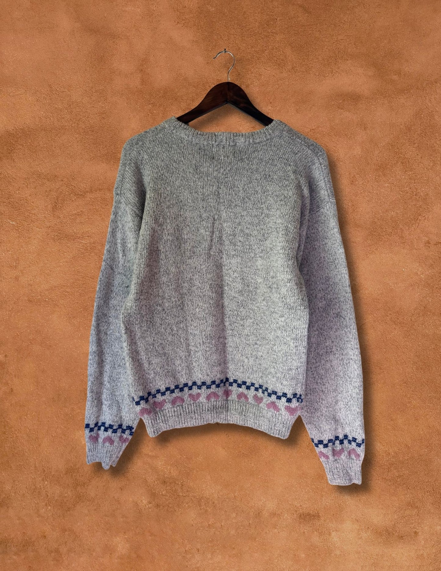 Vintage Sheep Bunny Handknit Sweater