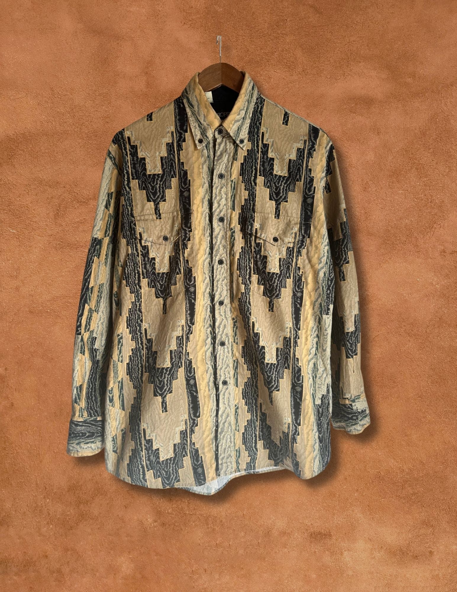 Vintage 80s Geo Rodeo Shirt