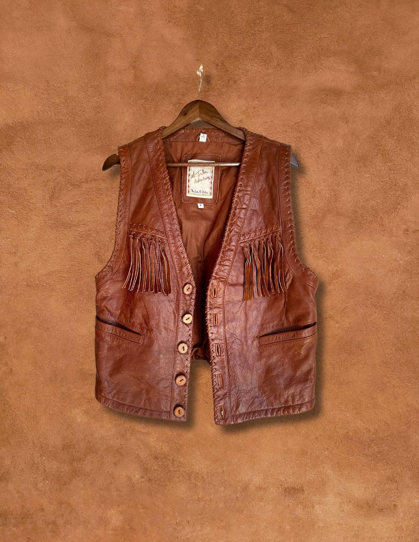 Vintage 70s Leather Vest