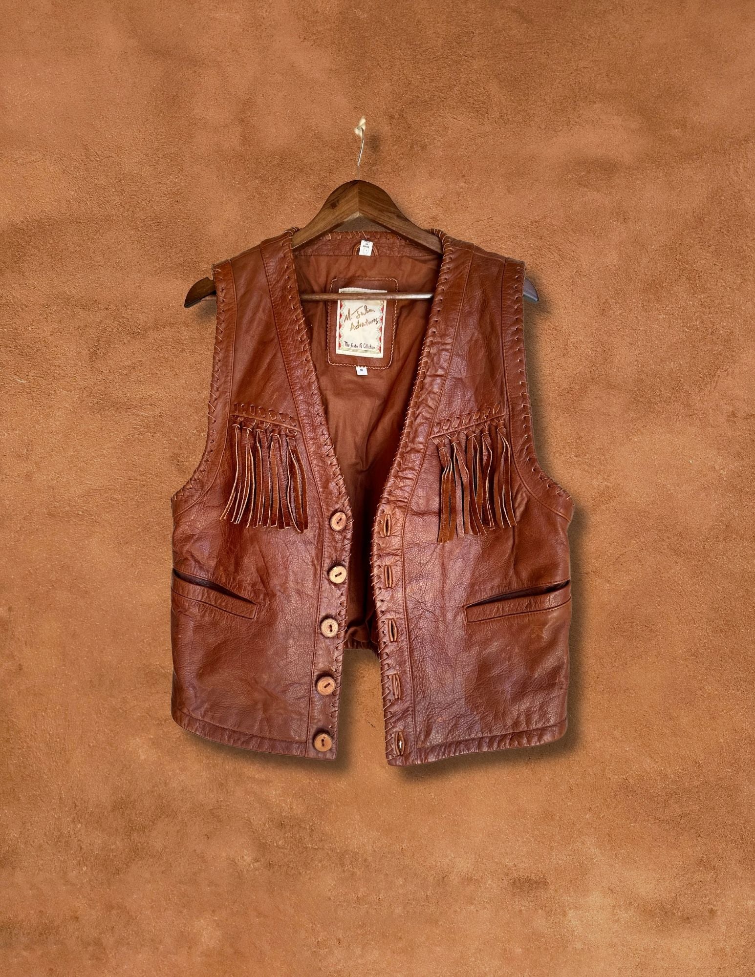 Vintage 70s Leather Vest