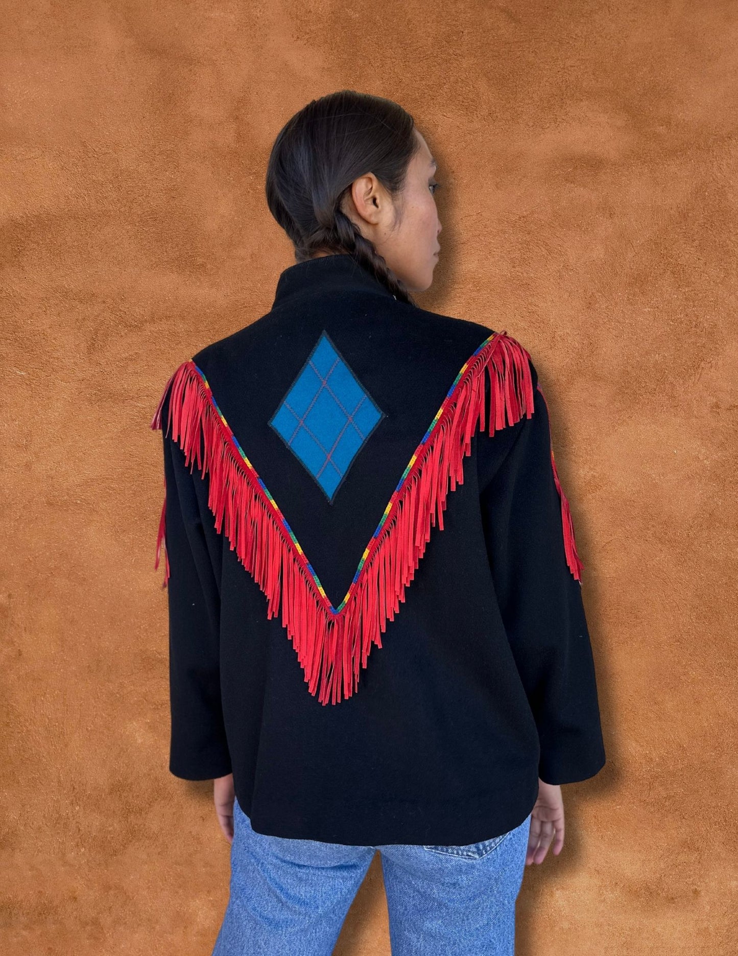 Vintage 80s Southwest Fringe Jacket