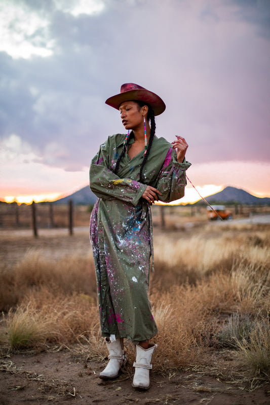 Upcycled Vintage Mid-Century Military Gown