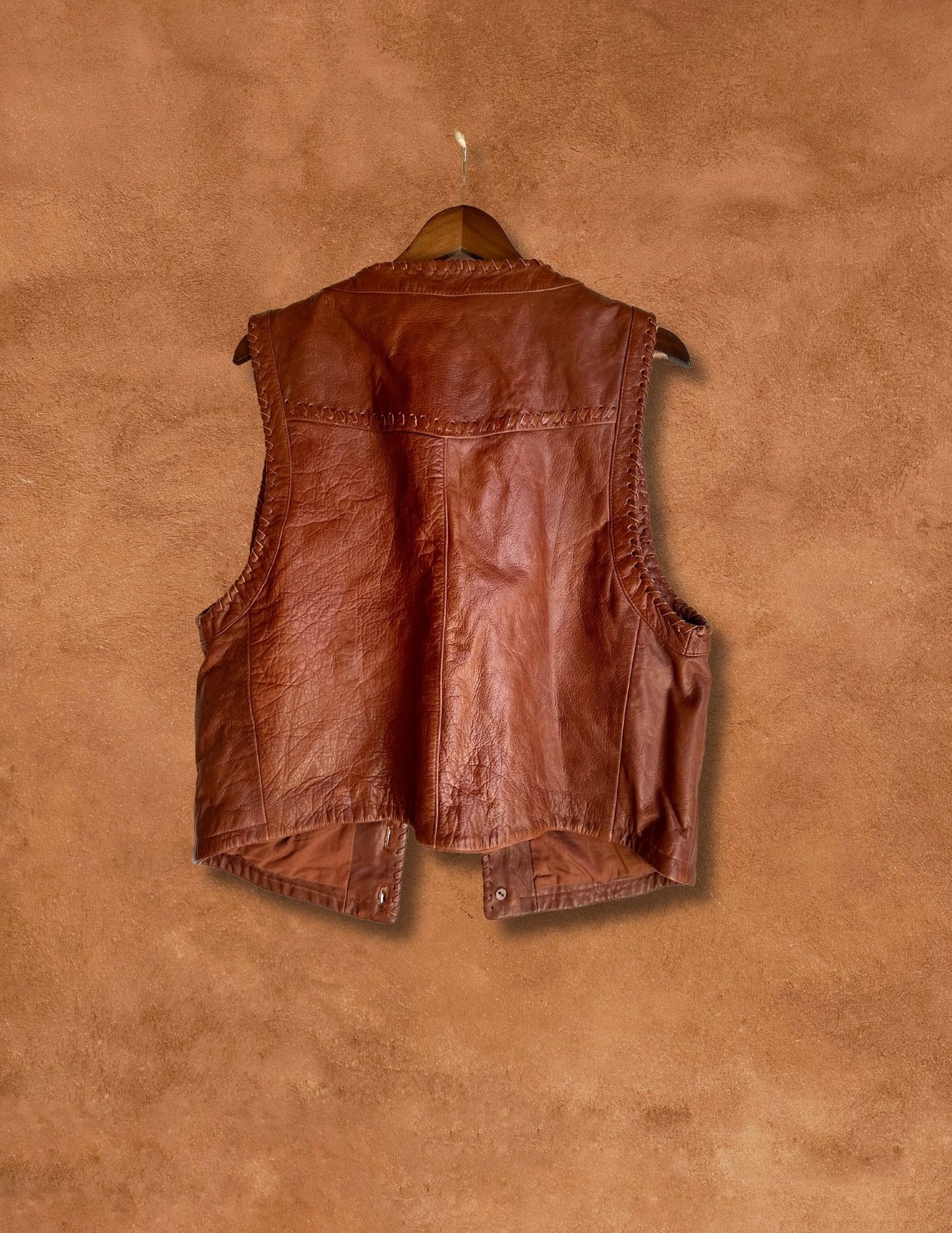 Vintage 70s Leather Vest