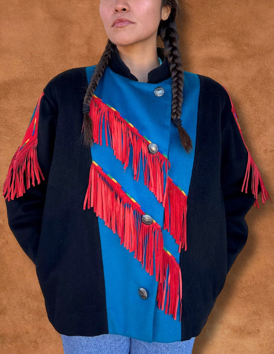 Vintage 80s Southwest Fringe Jacket