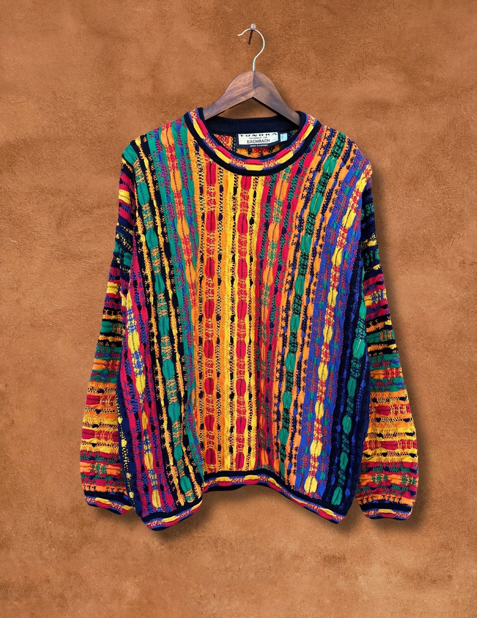 Vintage 80s Technicolor Abstract Sweater