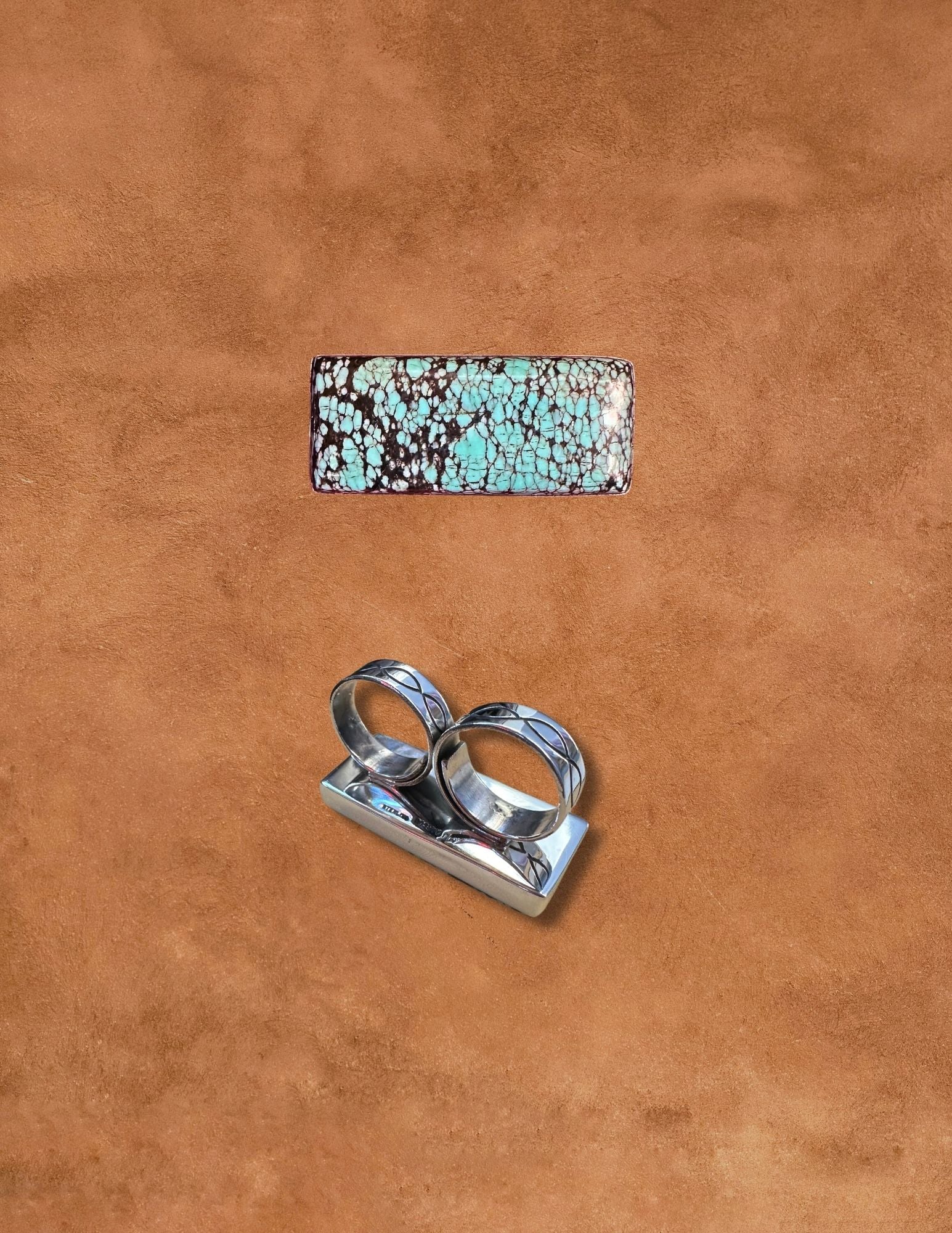 Navajo Made Turquoise Bar Ring