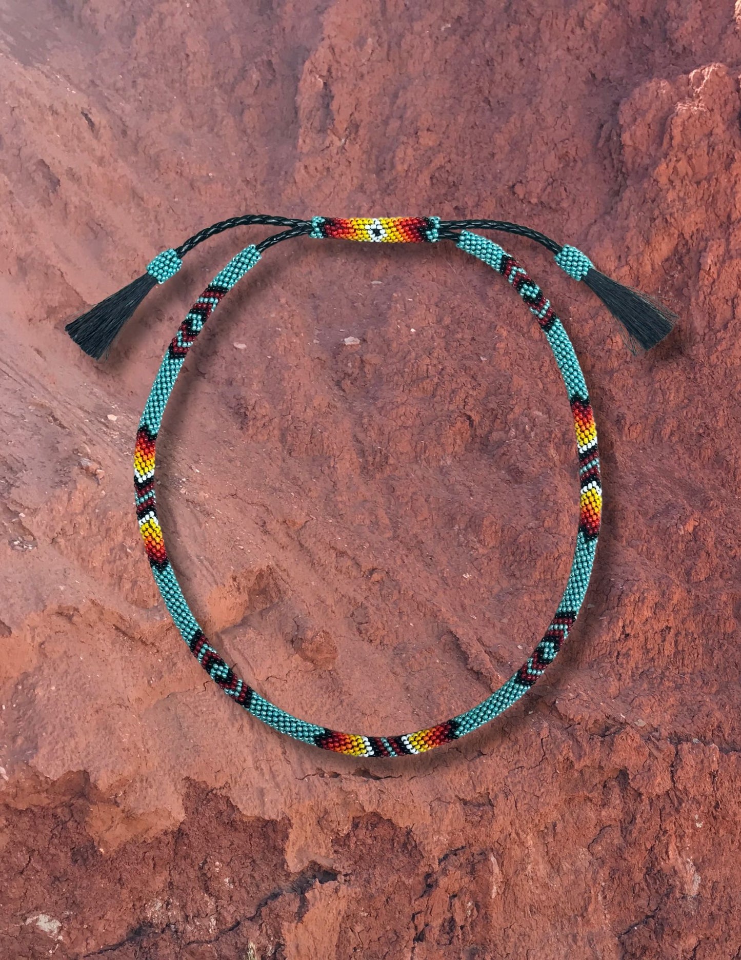 Navajo Made Beaded Hatband