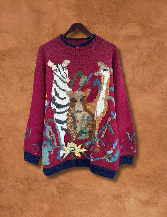 Vintage 80s Animal Sweater