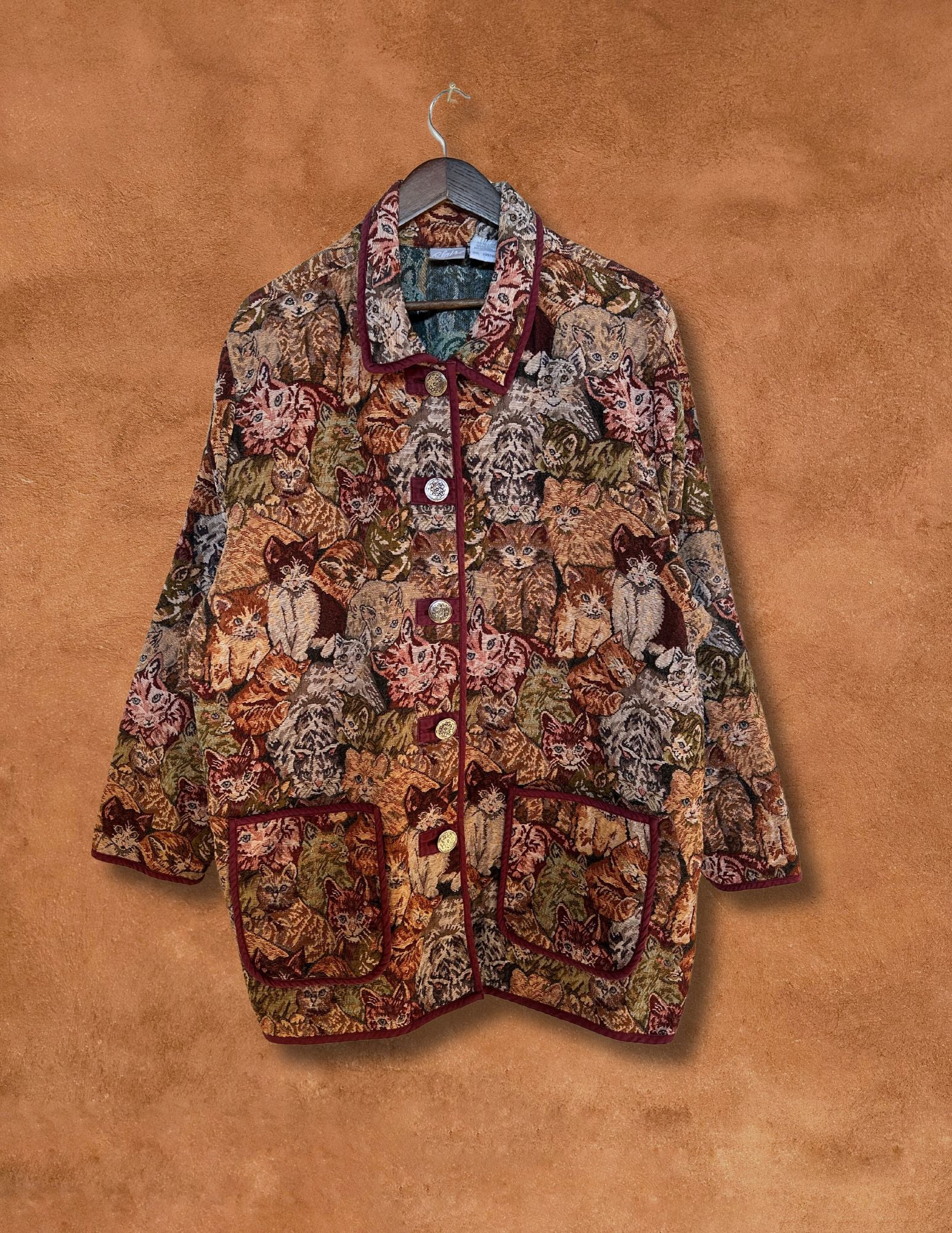 CAT LADY Vintage Cat Tapestry Jacket