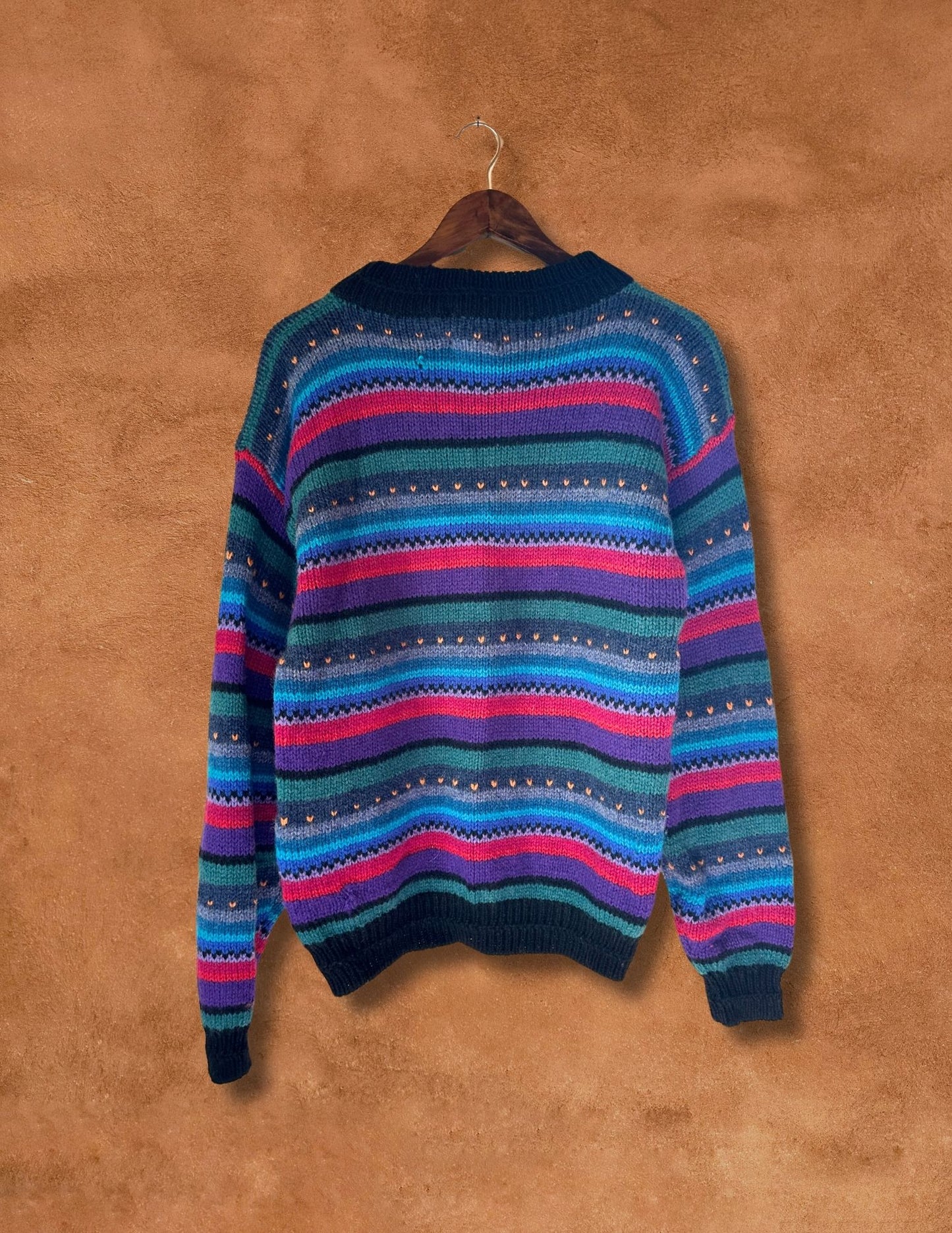 Vintage 80s Geo Stripe Sweater