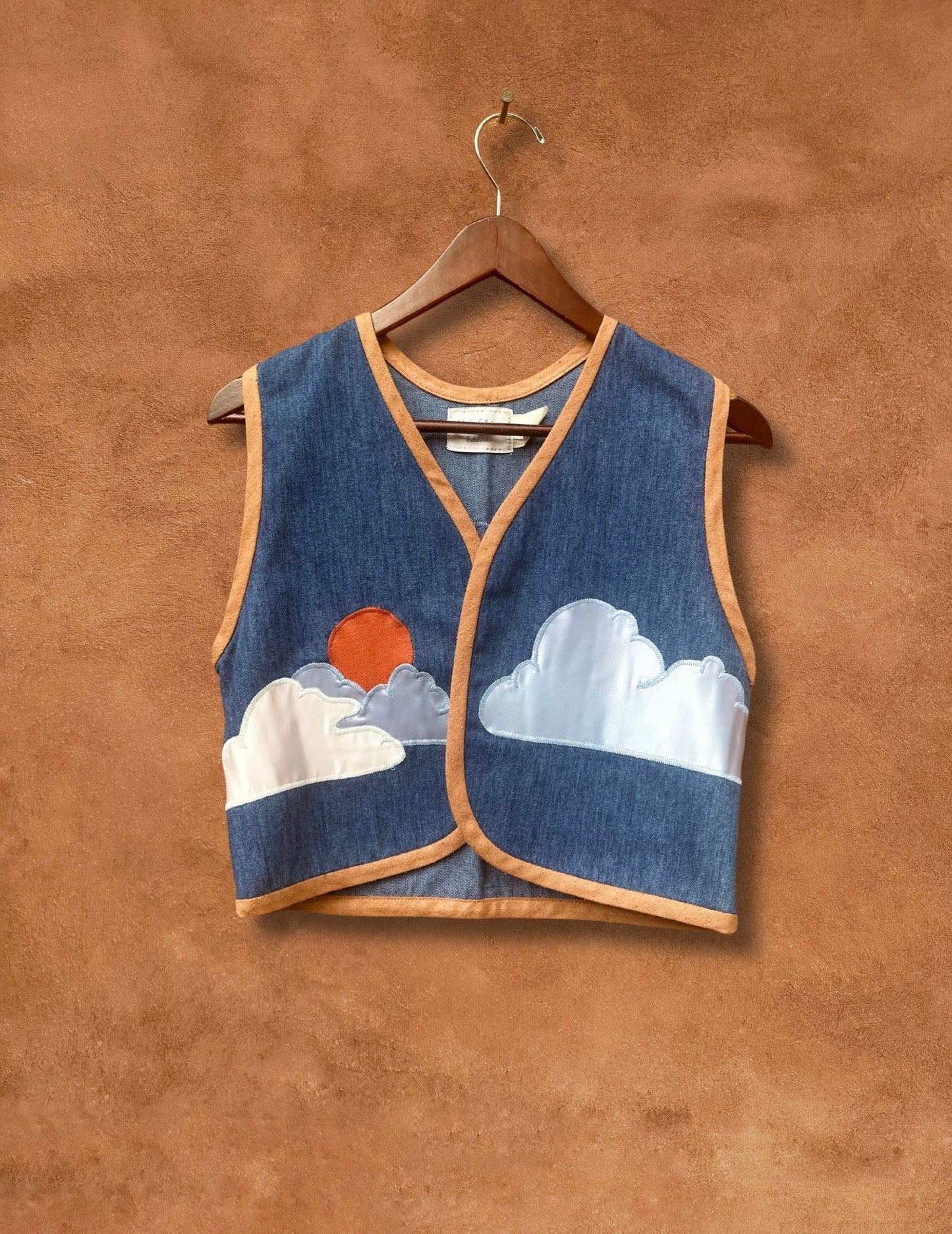 Vintage 70s Applique Soutwest Vest