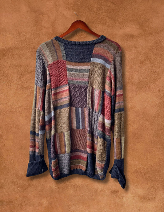 Vintage Alpaca Patchwork Sweater