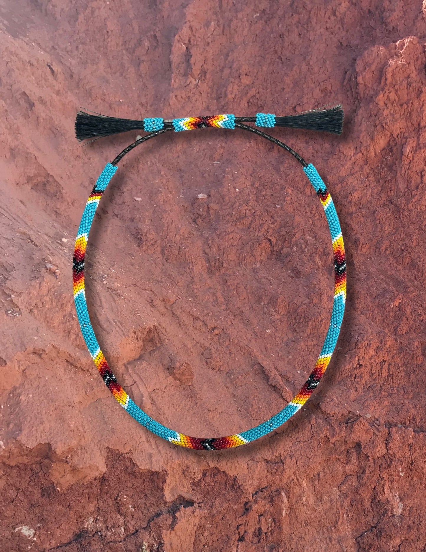 Navajo Made Beaded Hatband