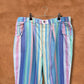 Vintage 80s Striped Jeans- Waist 37