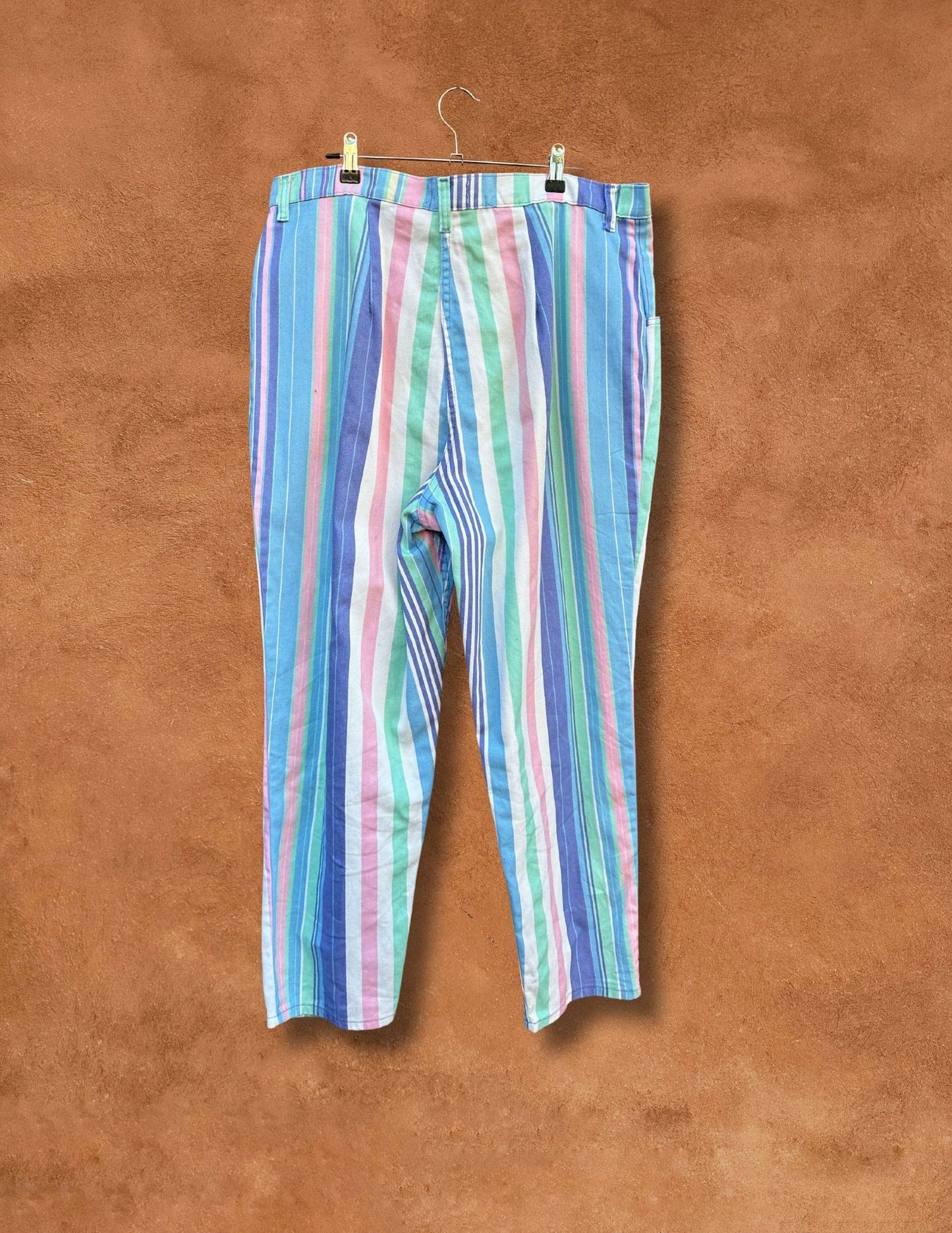 Vintage 80s Striped Jeans- Waist 37