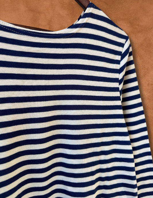 Vintage Striped Navy Military Tee