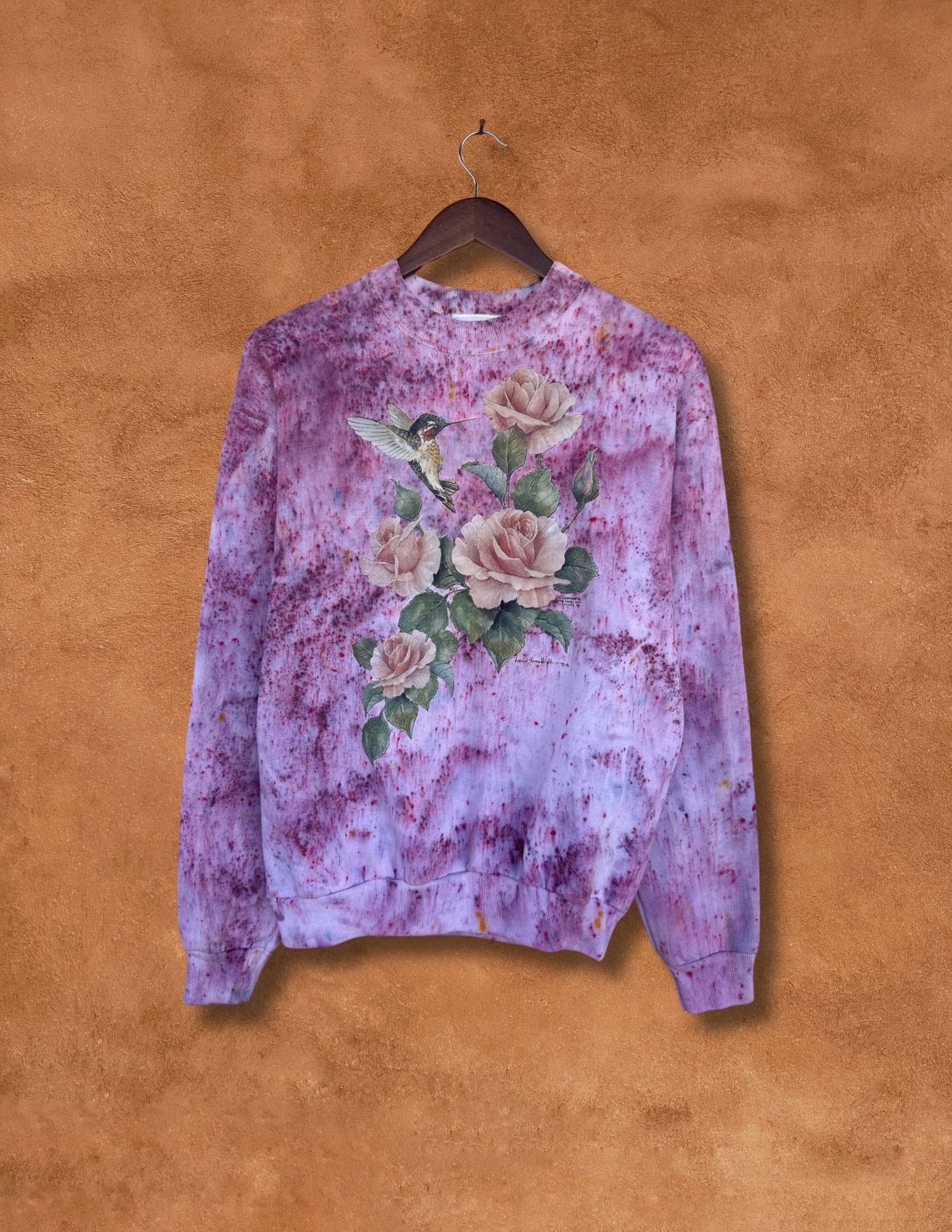 Upcycled Vintage Hummingbird Sweatshirt