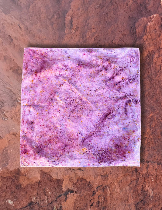 Limited Edition Hand Dyed Organic Cotton Bandana- Pink Glow