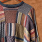 Vintage Alpaca Patchwork Sweater