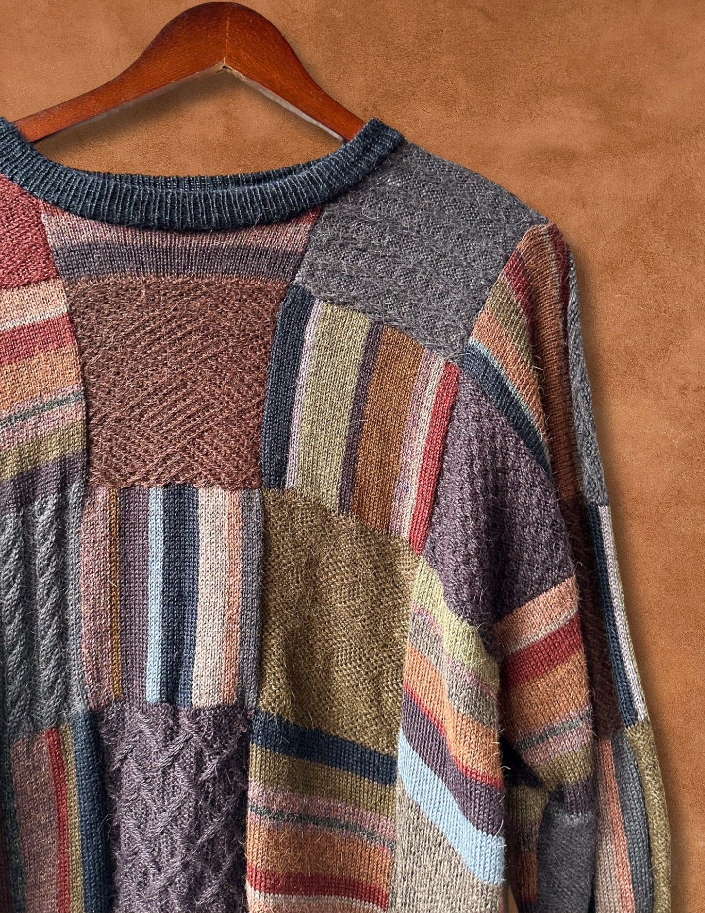 Vintage Alpaca Patchwork Sweater