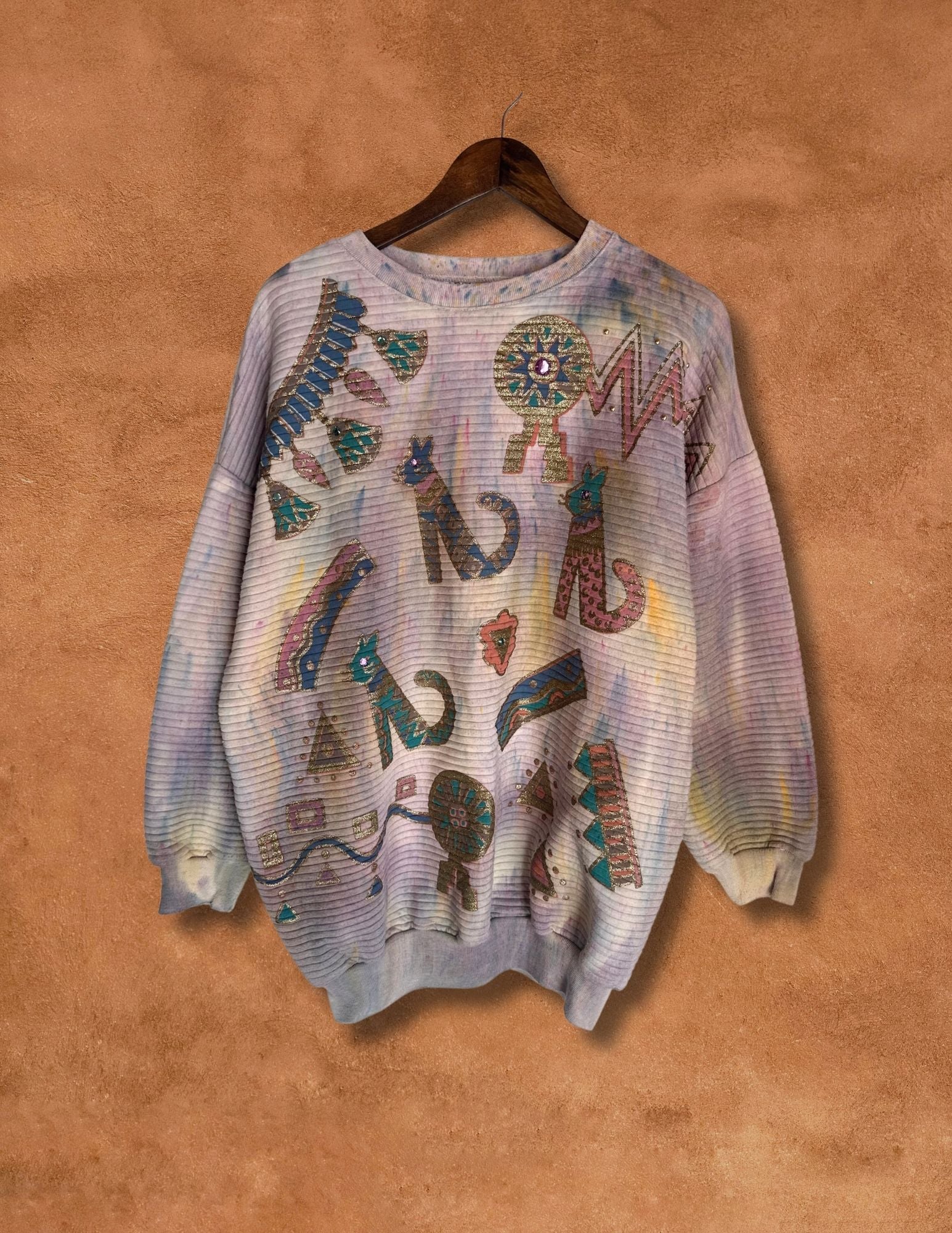 CAT LADY Upcycled Vintage 80s Cat Sweatshirt