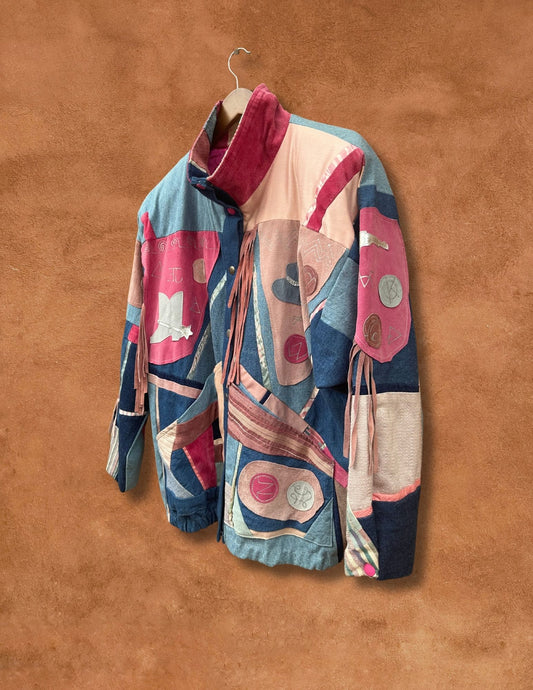 Vintage 80s Southwest Suede Jacket