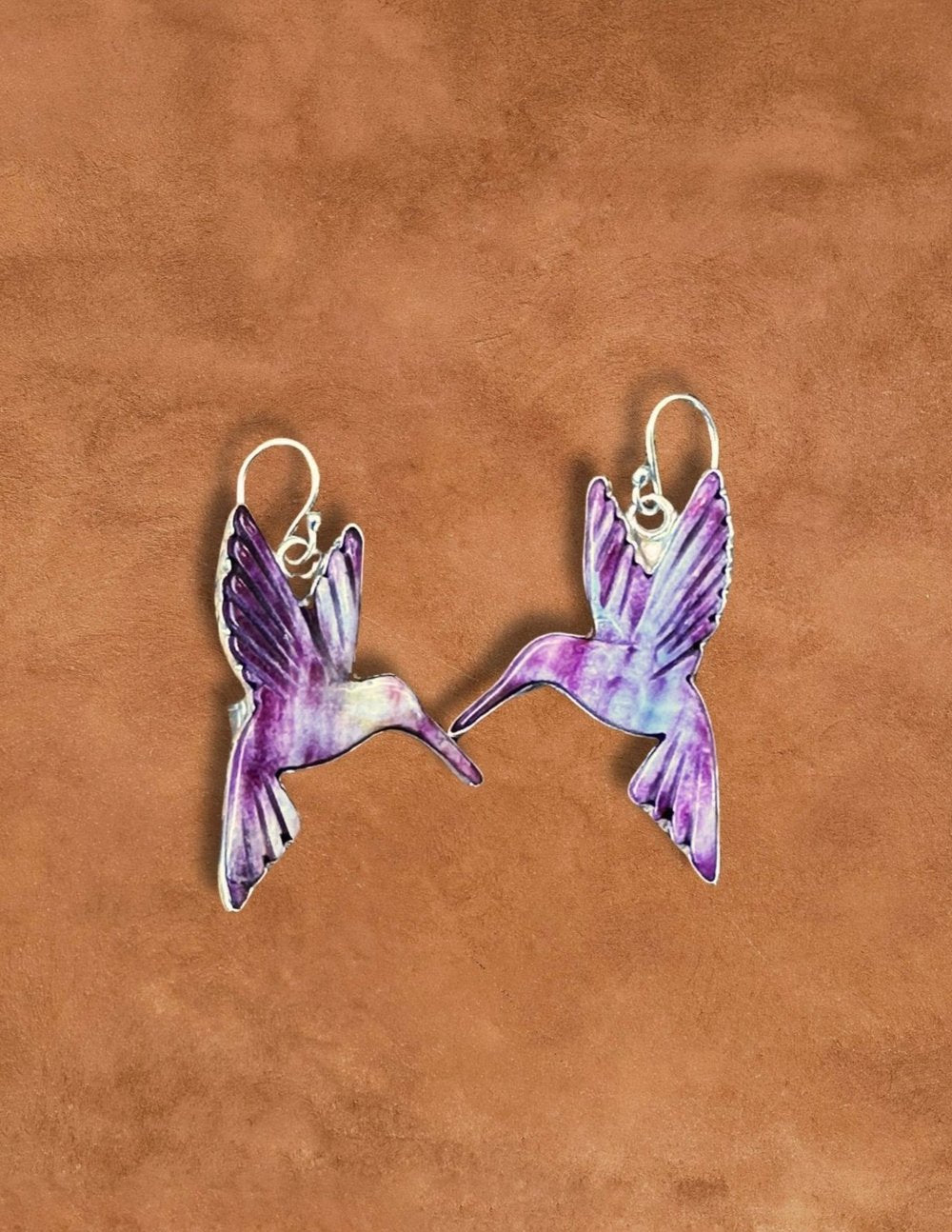 HummingBird(Dá’itii’hi’) Earrings - Fireweed