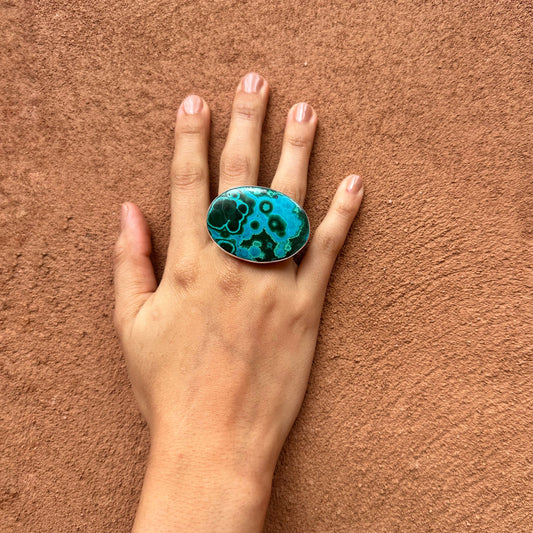 Navajo Made Azurite Malachite Ring